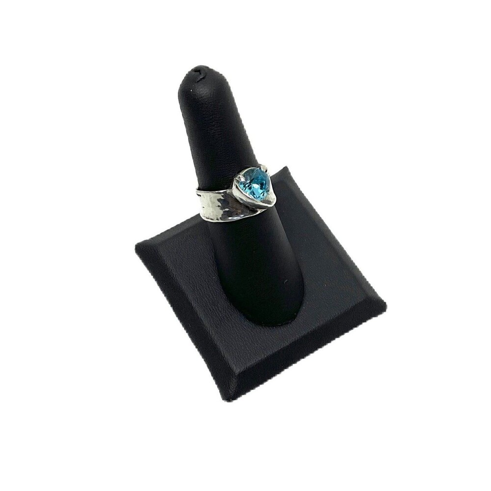 Sterling Silver Aquamarine Ring-Marked “Israel” (Size 7)